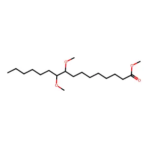 9,10-Dimethoxyhexadecanoic acid methyl ester structure