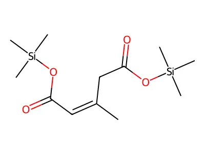 2-Pentenedioic acid, 3-methyl-, bis(trimethylsilyl) ester, (Z)- structure