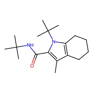 1H-Indole-2-carboxamide, N,1-bis(1,1-dimethylethyl)-4,5,6,7-tetrahydro-3-methyl- structure