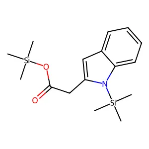 1H-Indole-2-acetic acid, 1-(trimethylsilyl)-, trimethylsilyl ester structure
