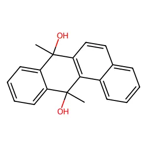 Benz[a]anthracene-7,12-diol, 7,12-dihydro-7,12-dimethyl-, cis- structure