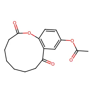 (3,10-Dioxo-2-oxabicyclo[9.4.0]pentadeca-1(11),12,14-trien-13-yl) acetate structure