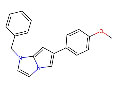 1H-Pyrrolo(1,2-a)imidazole, 1-benzyl-6-(p-methoxyphenyl)- structure