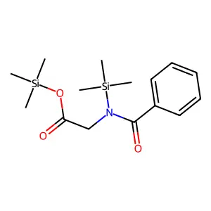 Glycine, N-benzoyl-N-(trimethylsilyl)-, trimethylsilyl ester structure