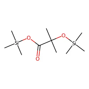 Propanoic acid, 2-methyl-2-[(trimethylsilyl)oxy]-, trimethylsilyl ester structure