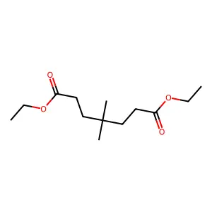 Heptanedioic acid, 4,4-dimethyl-, diethyl ester structure