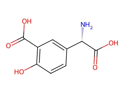 5-[Amino(carboxy)methyl]-2-hydroxybenzoic acid structure