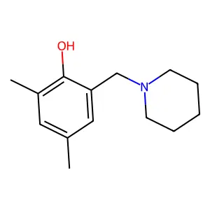 2,4-Dimethyl-6-(piperidin-1-ylmethyl)phenol structure