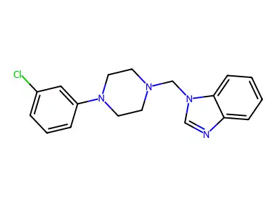 1-{[4-(3-Chlorophenyl)piperazin-1-yl]methyl}-1H-benzimidazole structure