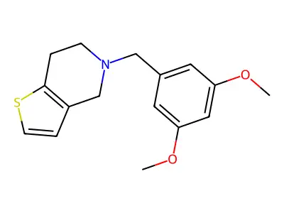 5-[(3,5-dimethoxyphenyl)methyl]-4H,5H,6H,7H-thieno[3,2-c]pyridine structure