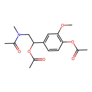 Acetamide, N-[2-(acetyloxy)-2-[4-(acetyloxy)-3-methoxyphenyl]ethyl]-N-methyl- structure