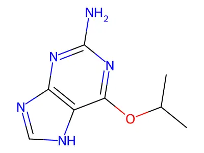 6-(1-甲基乙氧基)-1H-嘌呤-2-胺 structure