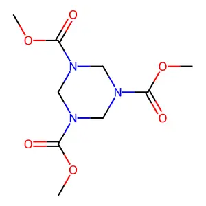 Trimethyl 1,3,5-triazinane-1,3,5-tricarboxylate structure