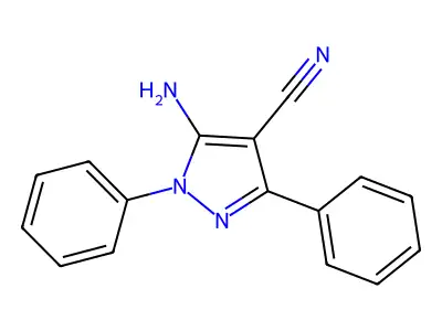 5-Amino-1,3-diphenylpyrazole-4-carbonitrile structure
