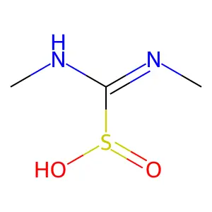 (Z)-(甲氨基)(甲亚氨基)甲亚磺酸 structure