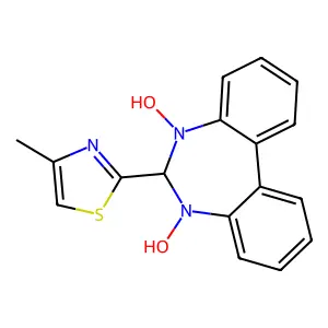 6-(4-methyl-1,3-thiazol-2-yl)-5H-dibenzo[d,f][1,3]diazepine-5,7(6H)-diol structure