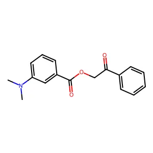 Phenacyl 3-(dimethylamino)benzoate structure
