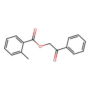 2-Methylbenzoic acid phenacyl ester structure