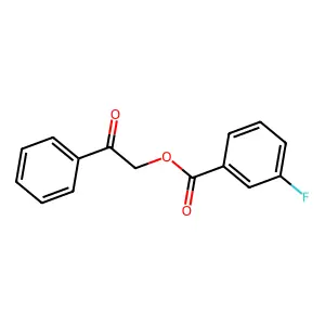 2-Oxo-2-phenylethyl 3-fluorobenzoate structure