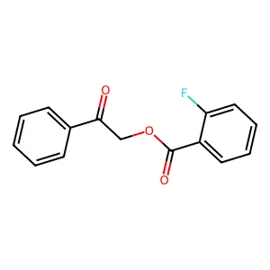 2-Oxo-2-phenylethyl 2-fluorobenzoate structure