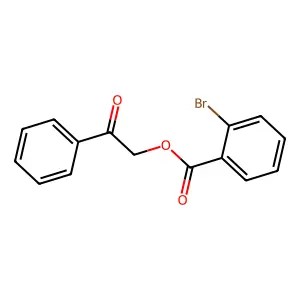 Benzoic acid, 2-bromo-, 2-oxo-2-phenylethyl ester structure