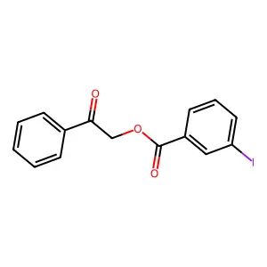 Benzoic acid, 3-iodo-, 2-oxo-2-phenylethyl ester structure