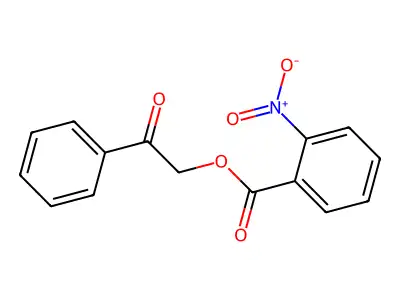 2-Nitrobenzoic acid phenacyl ester structure