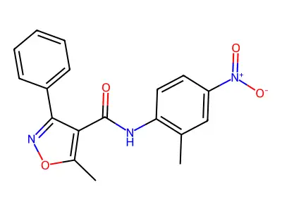 5-Methyl-N-(2-methyl-4-nitrophenyl)-3-phenyl-4-isoxazolecarboxamide structure