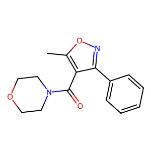 4-[(5-Methyl-3-phenyl-4-isoxazolyl)carbonyl]-morpholine structure