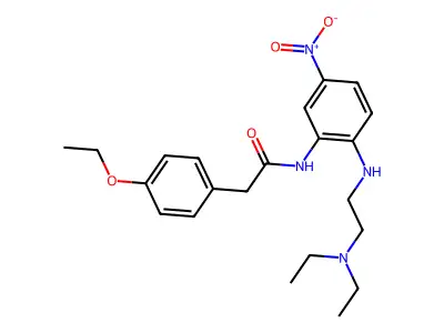 N-[2-(2-Diethylaminoethylamino)-5-nitro-phenyl]-2-(4-ethoxyphenyl)acetamide structure