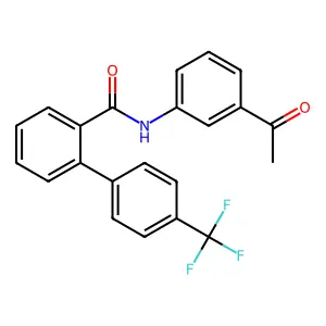 N-(3-acetylphenyl)-2-[4-(trifluoromethyl)phenyl]benzamide structure