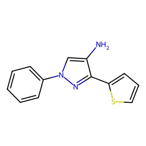 1-phenyl-3-thiophen-2-ylpyrazol-4-amine structure