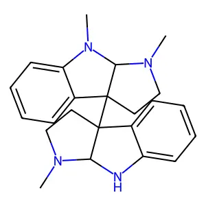 (+)-Calycanthidine structure