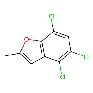 Benzofuran, 4,5,7-trichloro-2-methyl- structure