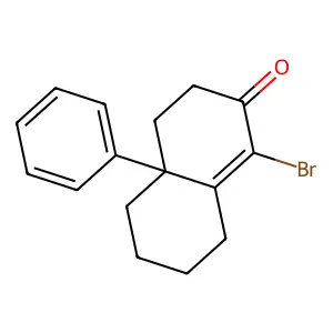2(3H)-Naphthalenone, 1-bromo-4,4a,5,6,7,8-hexahydro-4a-phenyl- structure