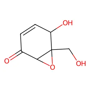 (1R,5S,6R)-5-hydroxy-6-(hydroxymethyl)-7-oxabicyclo[4.1.0]hept-3-en-2-one structure