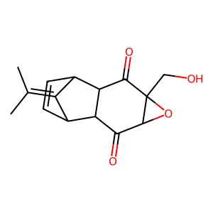 (1aS,2aS,3R,6R,6aR,7aR)-1a-(Hydroxymethyl)-8-(propan-2-ylidene)-1a,2a,3,6,6a,7a-hexahydro-3,6-methanonaphtho[2,3-b]oxirene-2,7-dione structure