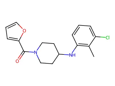 [4-(3-Chloro-2-methylanilino)piperidin-1-yl]-(furan-2-yl)methanone structure
