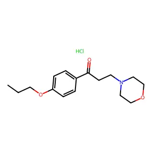 Propiophenone, 3-morpholino-4'-propoxy-, hydrochloride structure