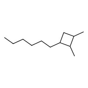 1-Hexyl-2,3-dimethylcyclobutane structure
