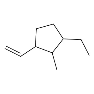 1-Ethenyl-3-ethyl-2-methylcyclopentane structure