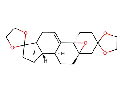 3,3,17,17-Bis(ethylenedioxy)-5,10-oxidoestr-9(11)-ene structure
