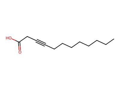 3-十二碳炔酸 structure