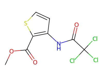 Methyl 3-(2,2,2-trichloroacetamido)thiophene-2-carboxylate structure