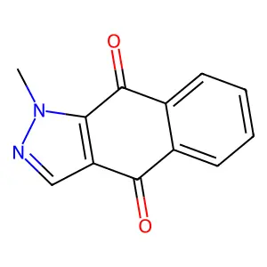 1-Methylbenzo[f]indazole-4,9-dione structure