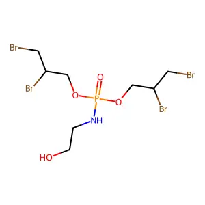 2-[Bis(2,3-dibromopropoxy)phosphorylamino]ethanol structure