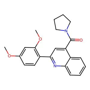 [2-(2,4-Dimethoxyphenyl)quinolin-4-yl]-pyrrolidin-1-ylmethanone structure