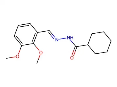 N-[(2,3-dimethoxyphenyl)methylideneamino]cyclohexanecarboxamide structure