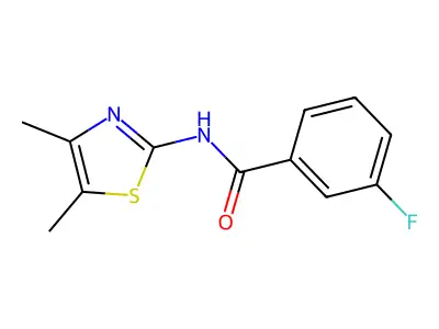 N-(4,5-dimethyl-1,3-thiazol-2-yl)-3-fluorobenzamide structure