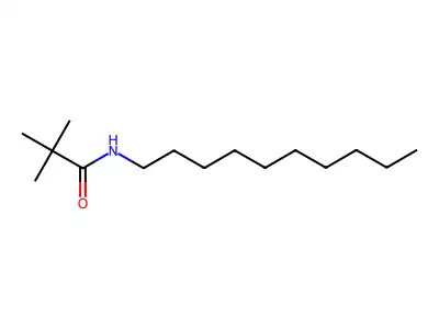 N-decyl-2,2-dimethylpropanamide structure